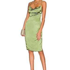 superdown Billie Drape Midi Dress in Green